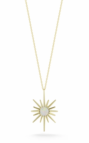 Stone Accessory Opal North Star Necklace