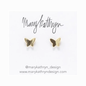 Handsome Piece Gold Butterfly Studs