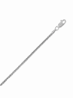 French Wheat Chain Necklace 1.8mm Antique Finish Sterling Silver Made in the USA Classic Appeal
