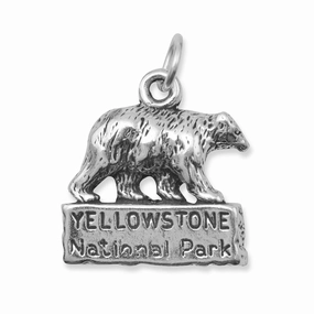 Chic Charm Yellowstone National Park Charm Sterling Silver