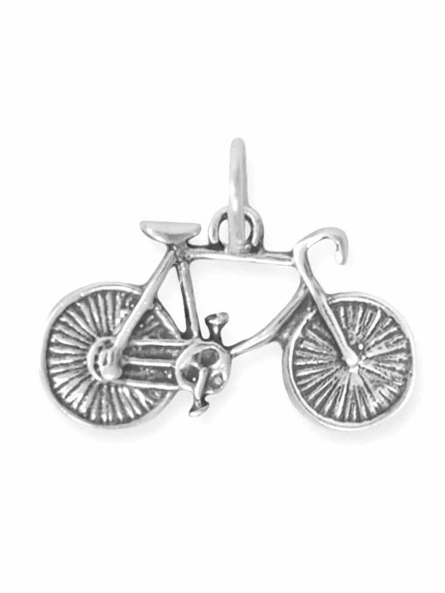 Bicycle Charm 10-speed 3D Sterling Silver Glamorous Accessory Heritage Style