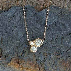 Classic Lady Constellation Pendant - 14k Gold   White Sapphires