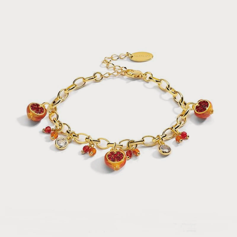 Vintage Clarity Delightful Amalgamation Fruit Bracelet