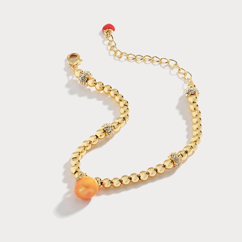 Contemporary Take Subtle Shine Fruit Enamel Bracelet