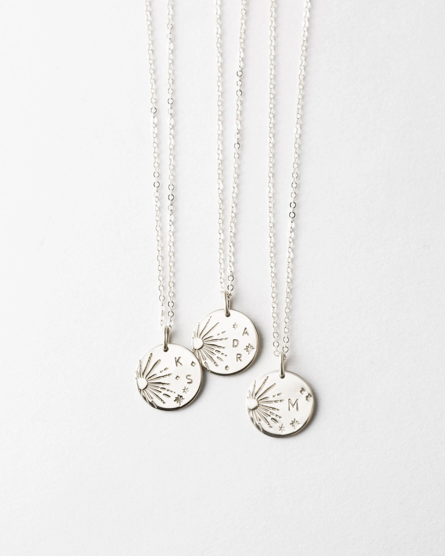 Travel Look Shining Craft Galaxy Initial Necklace