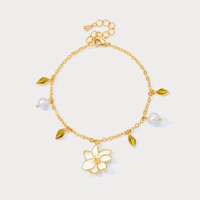 Unfailing Mixes Gardenia Pearl Charm Bracelet