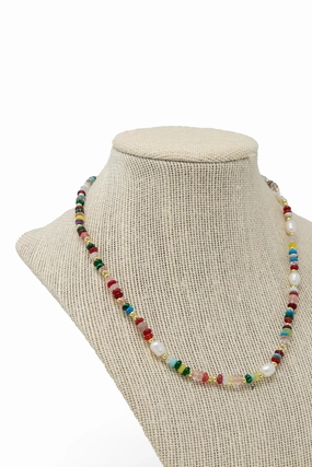 Vibrant Touch Marvelous Piece Gemstone Lover Beaded Necklace