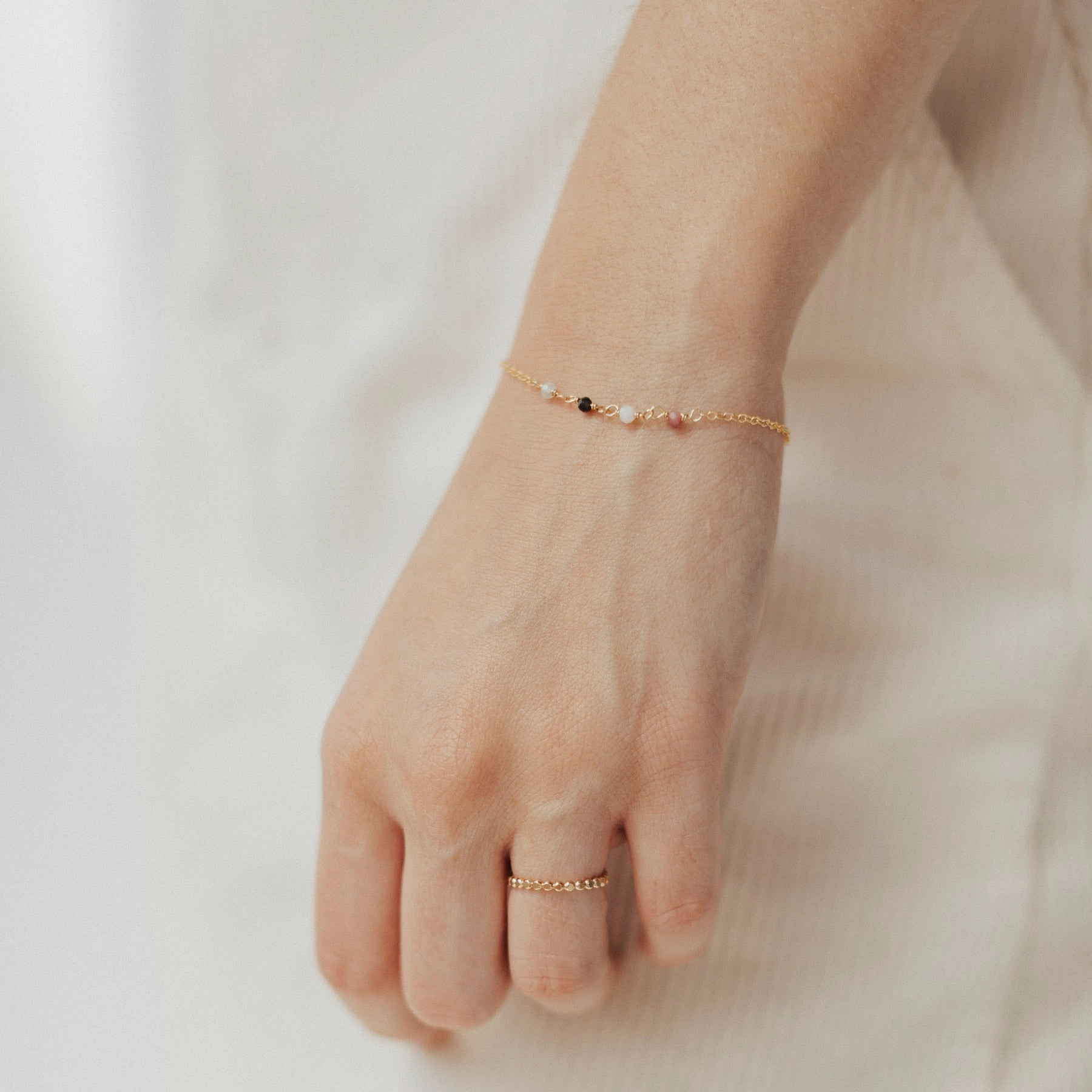 Whimsical Accents Rosy Combinations Gender Fluid Pride Bracelet