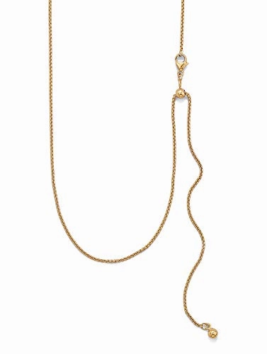 14k Gold-filled Rounded Box Chain Necklace Adjustable Length Unique Glow