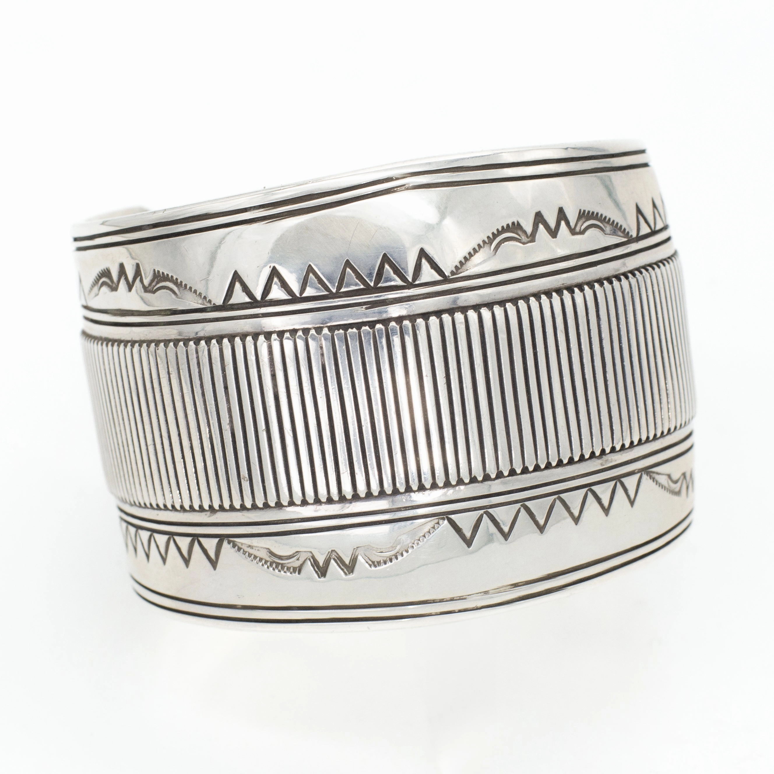 Gibson Nez Navajo Handmade Sterling Silver Cuff Bracelet Allure Accent Bridal Ready