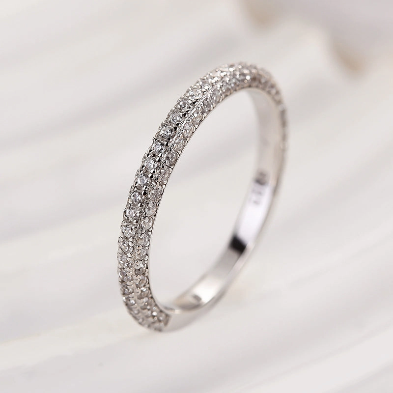 Unique Craftwork Bold Layering Louily Unique Three Sided Stone Women's Wedding Band