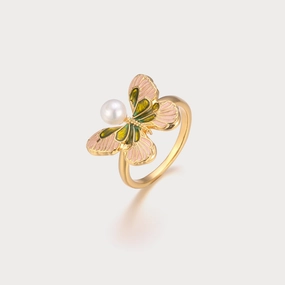 Refined Flair Timeless Flow Butterfly Enamel Ring