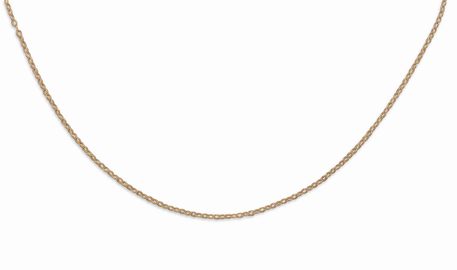 14K Yellow Gold-filled Cable Chain Adjustable Necklace Made in the USA Bright design
