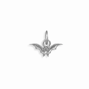 Evening Set Flying Bat Charm Halloween Sterling Silver - Made in the USA