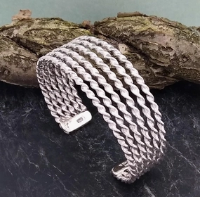 Statement Form Via Taxco 6 Strand Twist Bracelet