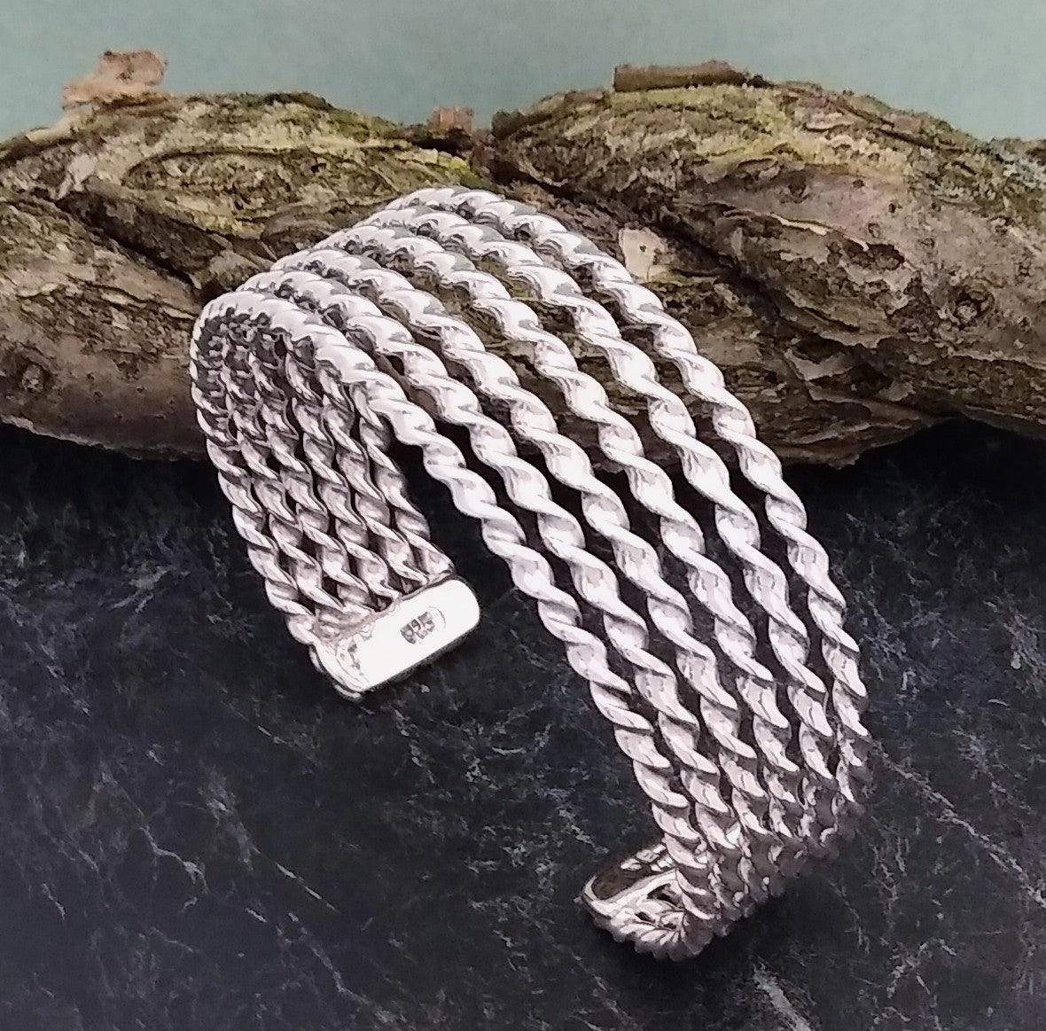 Statement Form Via Taxco 6 Strand Twist Bracelet