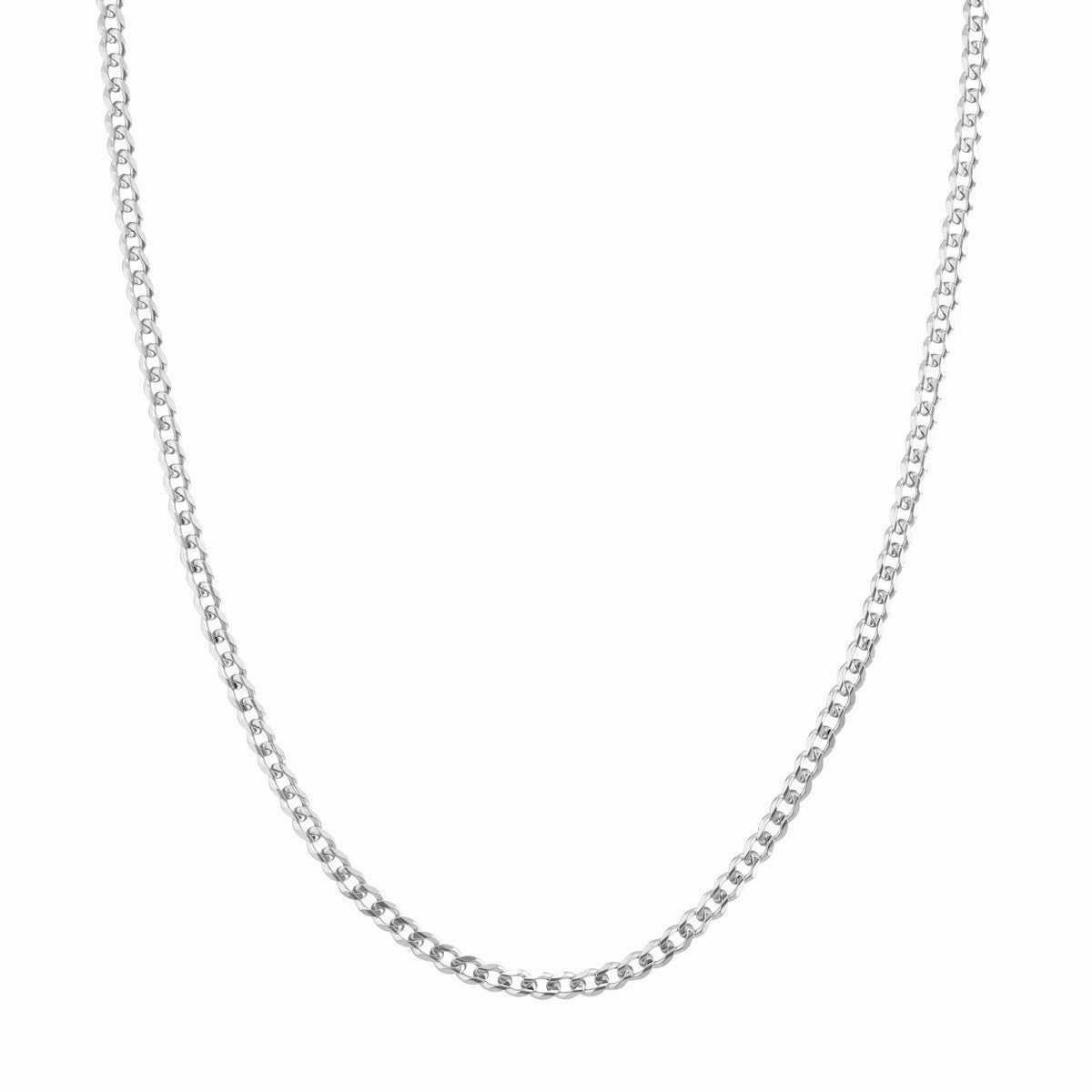 Sterling Silver 3.7mm Light Curb Chain with Lobster Lock Captivating Style