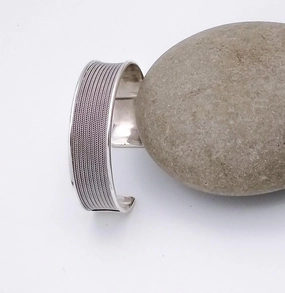 Sterling Silver Handmade Bali Cuff High Polish Evening Accessory