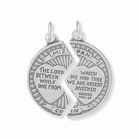 Mizpah Break Apart Coin Charm Gentle Spark