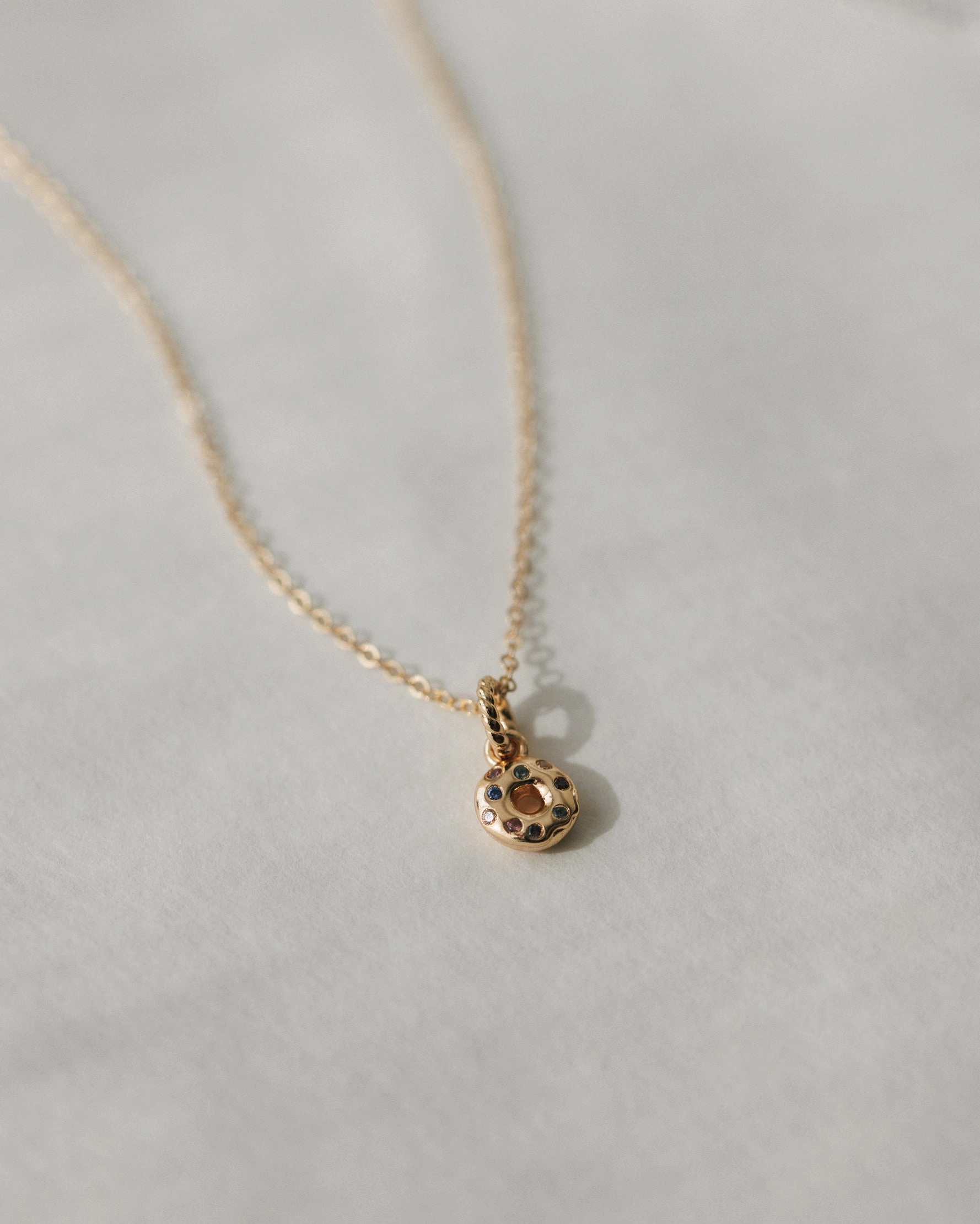 Sprinkled Donut Charm Muted Elegance Unique Finish