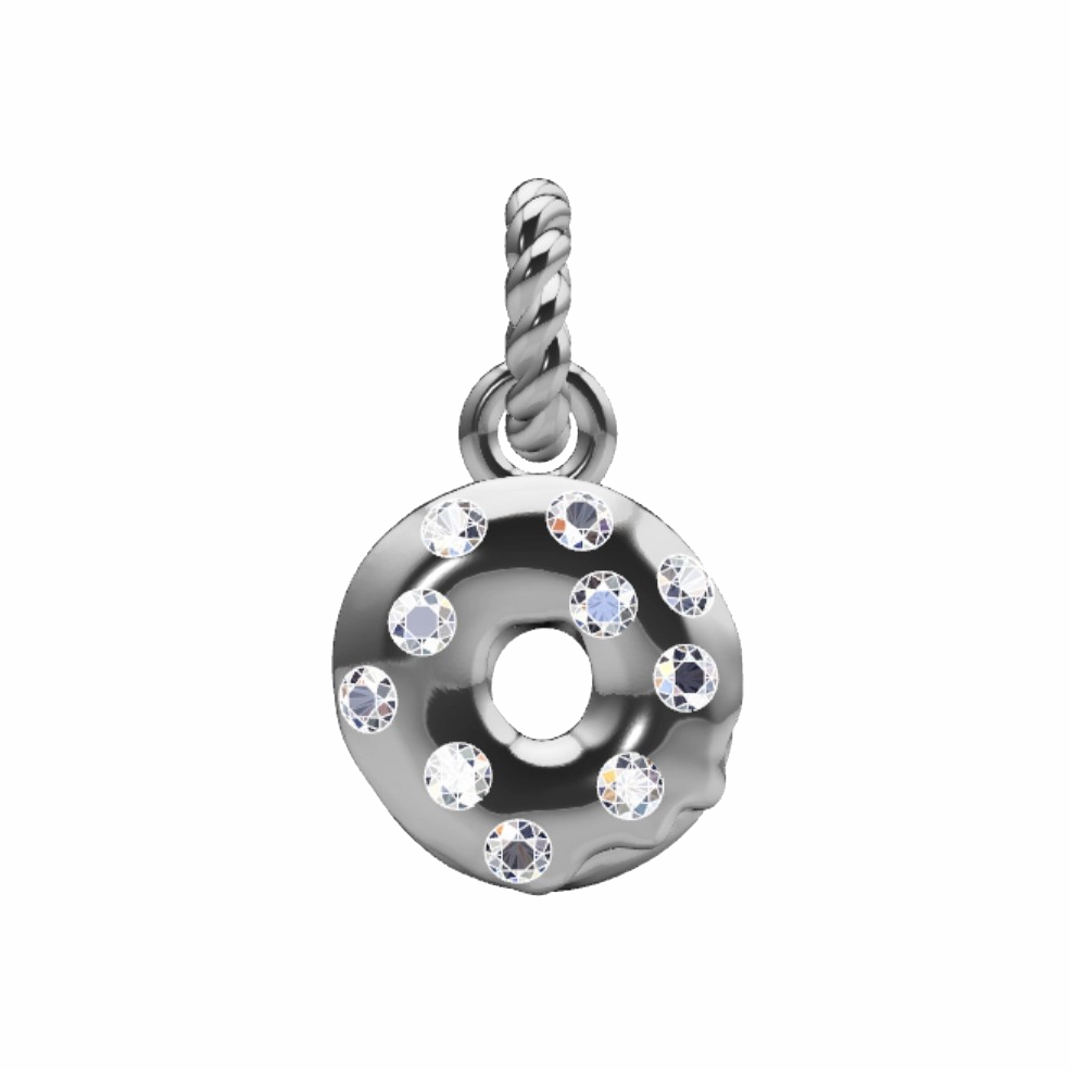 Sprinkled Donut Charm Fashion Jewelry