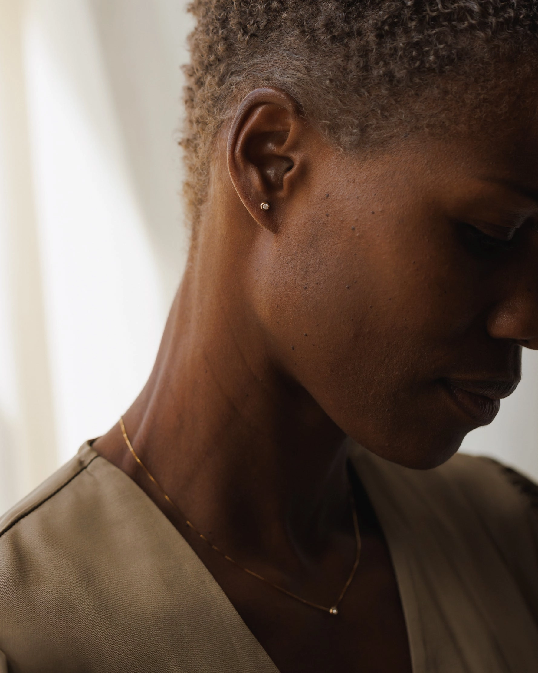 Polished Sparkle Gaia Diamond Solitaire Studs