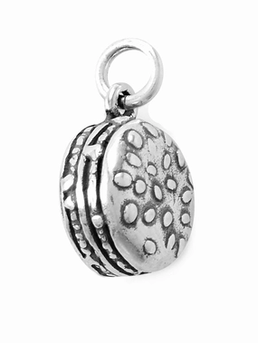 Graceful Accent Date Ready Double Cheeseburger Charm Sterling Silver