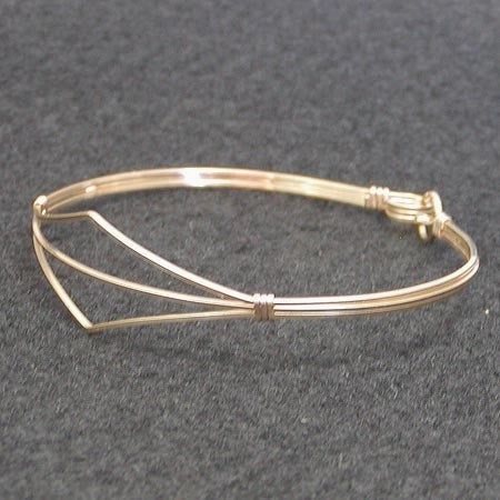 Subtle Change Sweet Amalgamations Gold Filled 3-Strand Wire Wrapped Stackable Bracelet - SSSpo