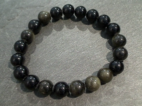 Gold Sheen Obsidian 8MM Stretch Bracelet Fluid Connection Last Chance