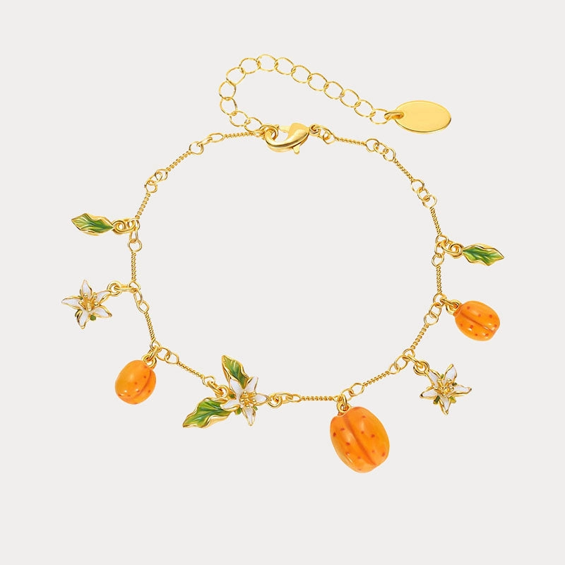Golden Plum Flower Bracelet Exclusive Accent Sparkle Boost