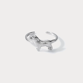 Embossed Pattern Economical Work Golden Retriever Ring