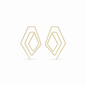 Petite Isla Hoops - 14k Gold-Fill Stunning look Triangular Accent