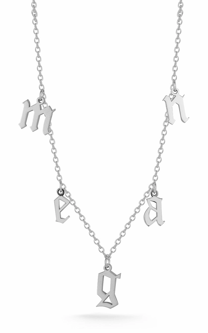 Special Occasion Item Elegant Party Gothic Name Necklace