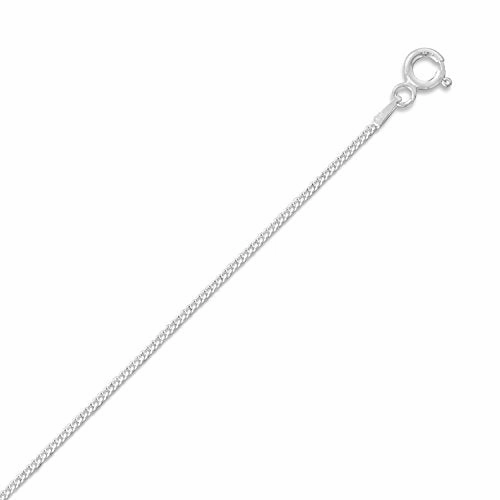Curb Chain Necklace 1.4mm Wide Sterling Silver Lobster Clasp Bold Design