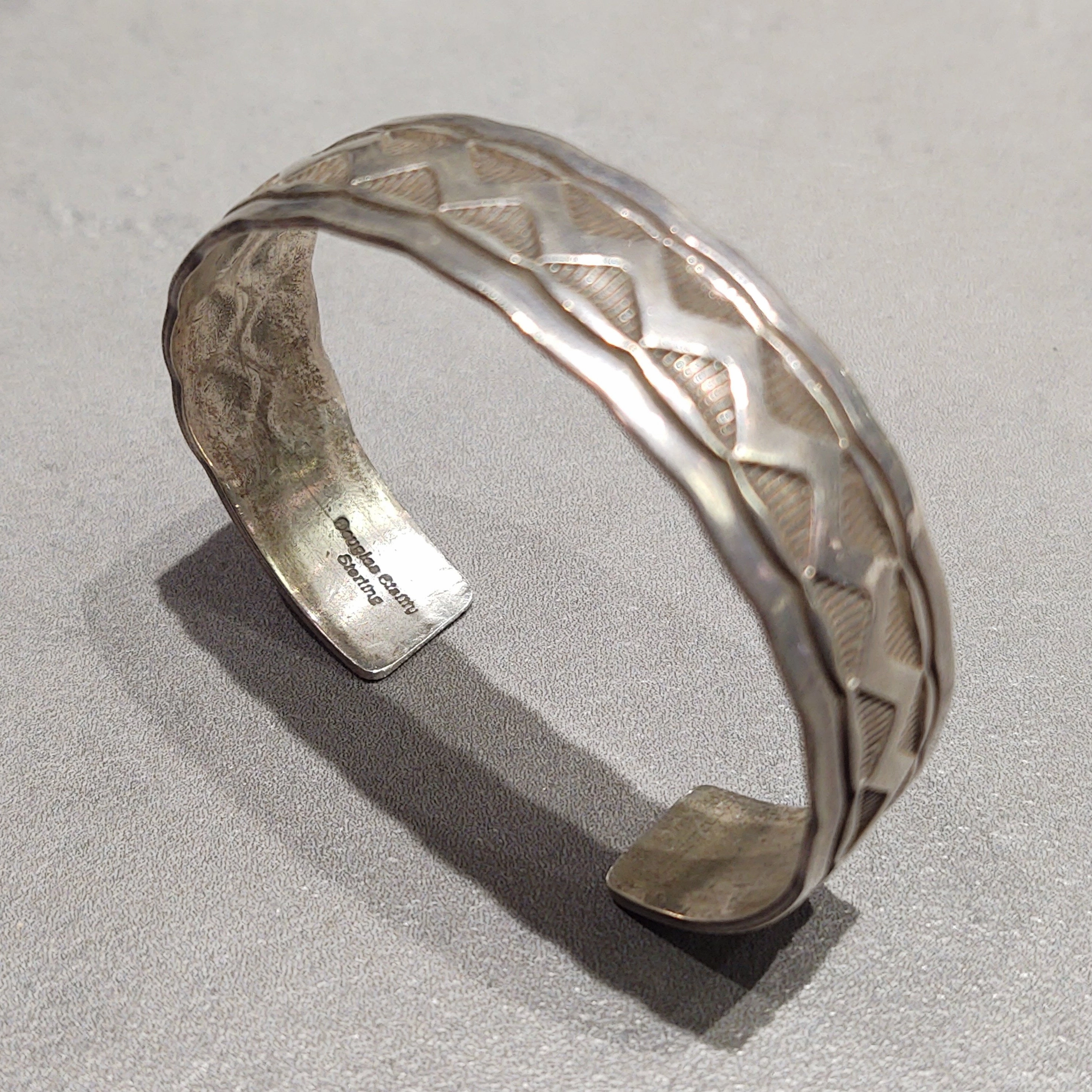 Ornate Design Graceful Touch Douglas Etsitty Sterling Silver Bracelet - Handmade Native American