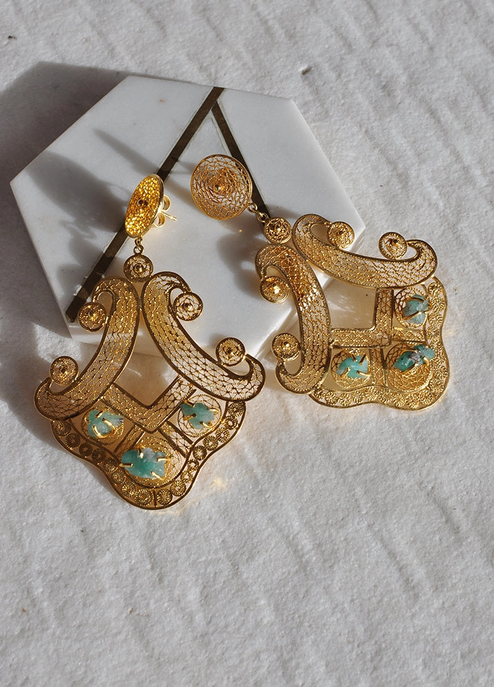 Persa Esmeralda Earrings Sparkling Piece Decorative Jewelry