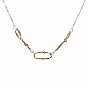 youth trend Granule Charm Necklace - Brass   Sterling Silver
