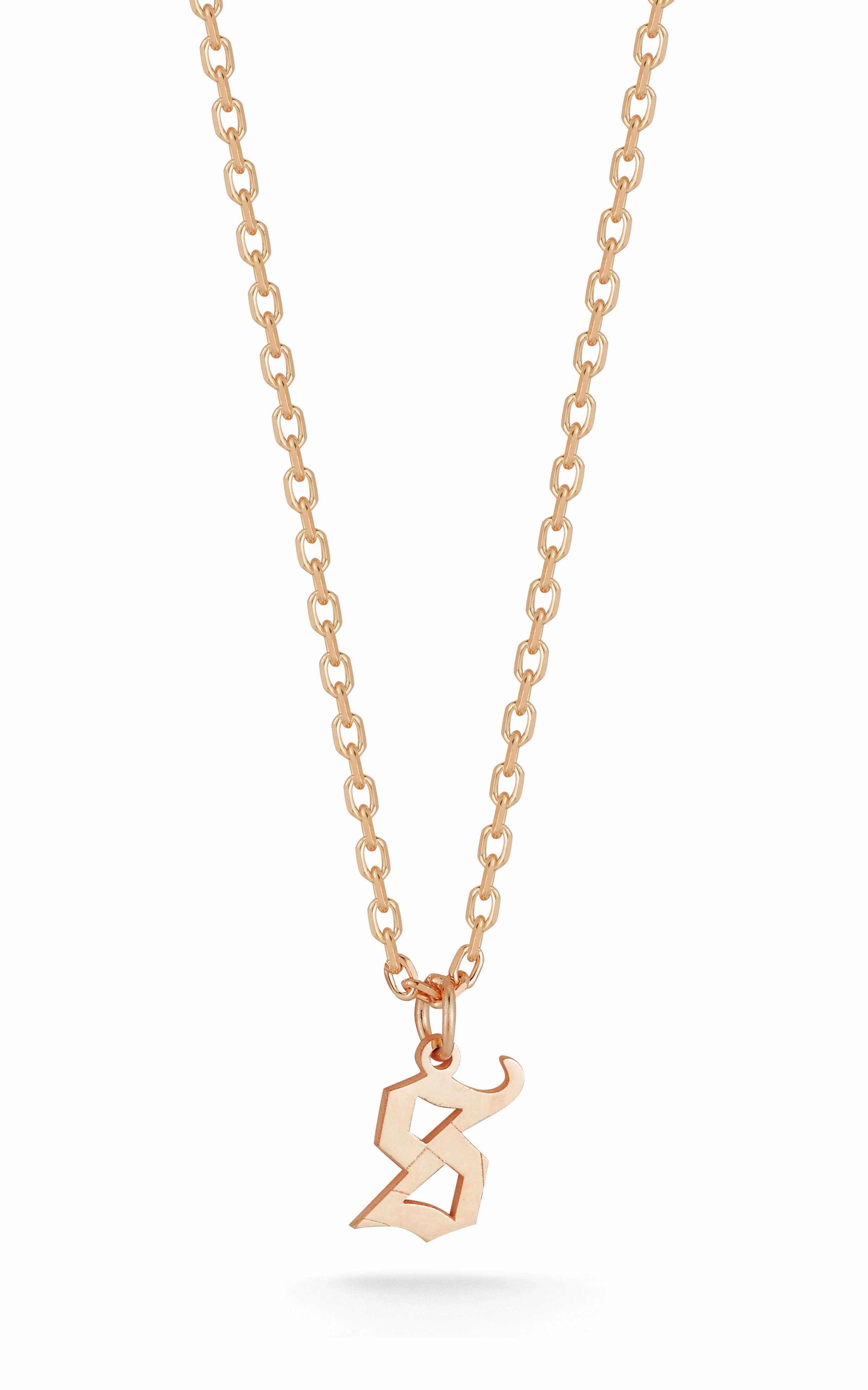 Tiny Gothic Initial Necklace Friendship Present