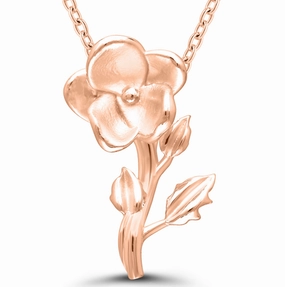 Bremer Jewelry 925 Rose Sterling Silver/Gold Plated February Birth Flower "Violet" Necklace Beautiful Item