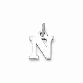 exquisite design Modern Radiance Greek Alphabet Letter Nu Charm Sterling Silver - Made in the USA
