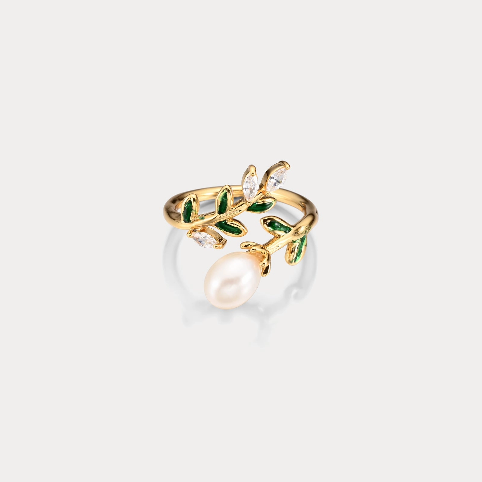 Leaf Pearl Ring Personal Embellishment