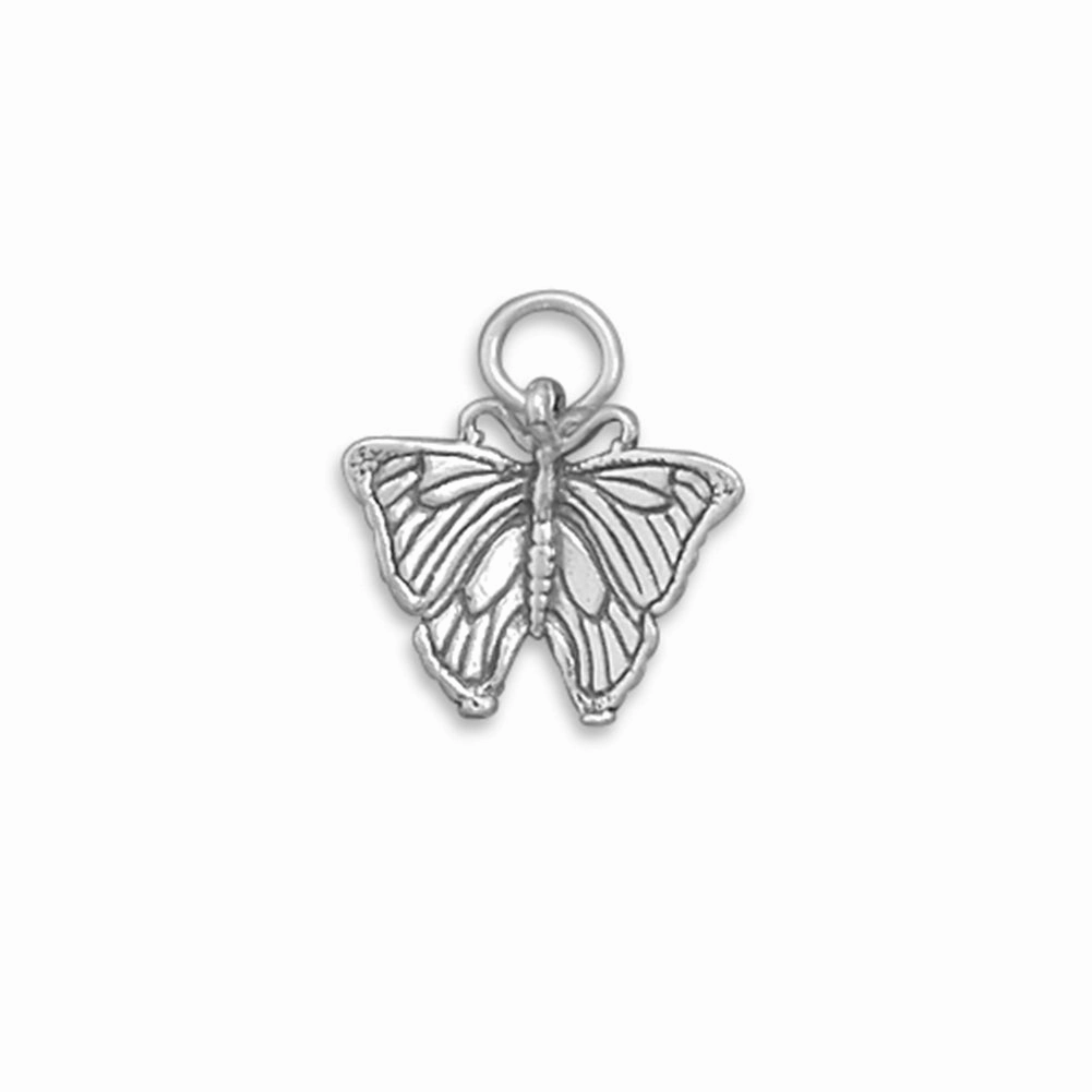 Butterfly Charm Sterling Silver Bright Reflection