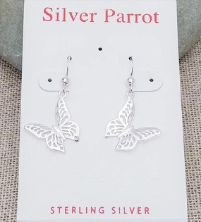 Event Glow Sterling Silver Cutout Butterfly Earrings