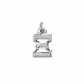 Greek Alphabet Letter Xi Charm Sterling Silver - Made in the USA Sophisticated Edge Timeless Grace