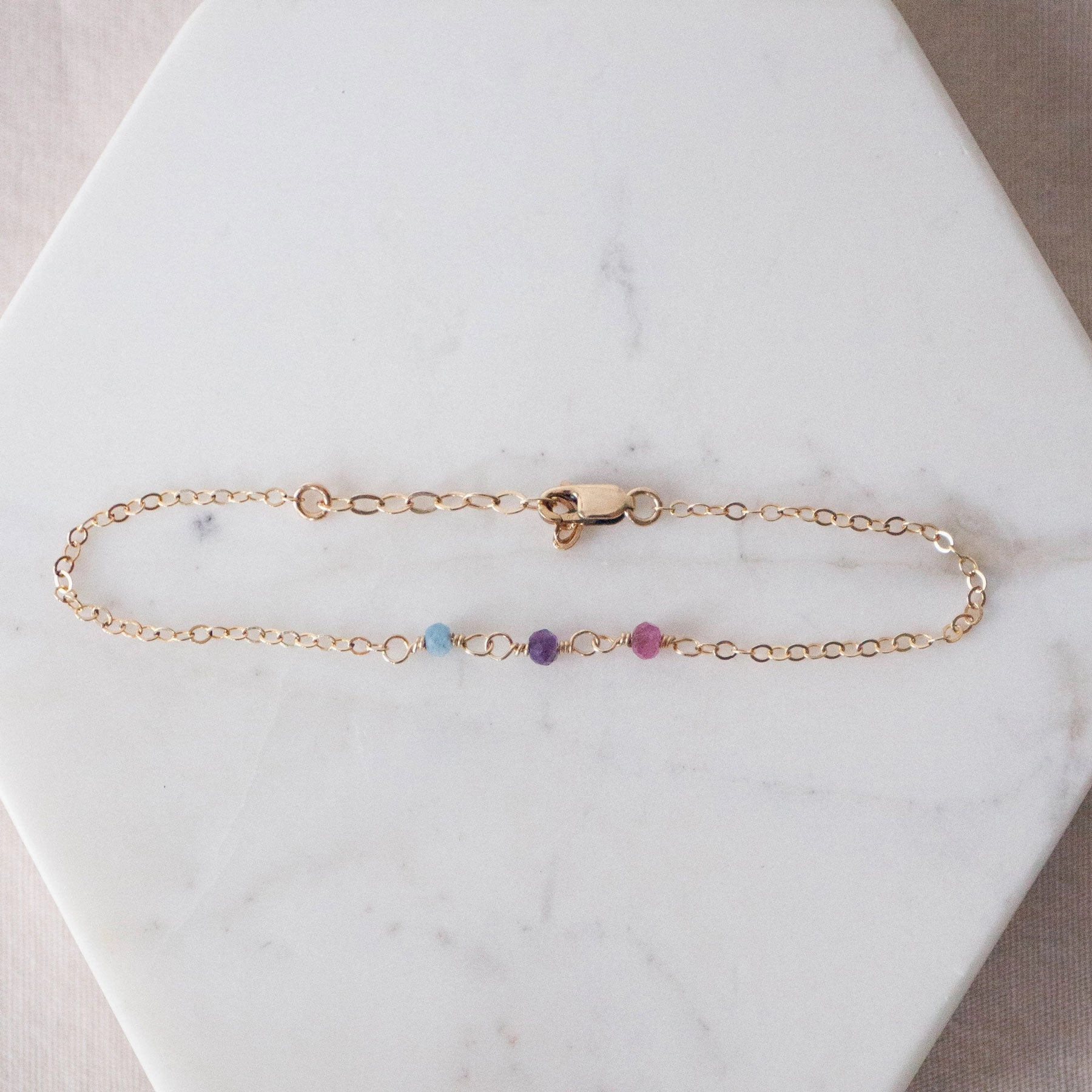Faithful Accent Genuine Article Bisexual Pride Bracelet