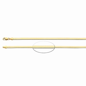 14K Yellow Gold 3mm Herringbone Chain - 18" Chain Romantic Touch for personal use