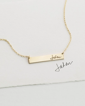 Handwriting Necklace Fashion Statement Timeless Jewelry