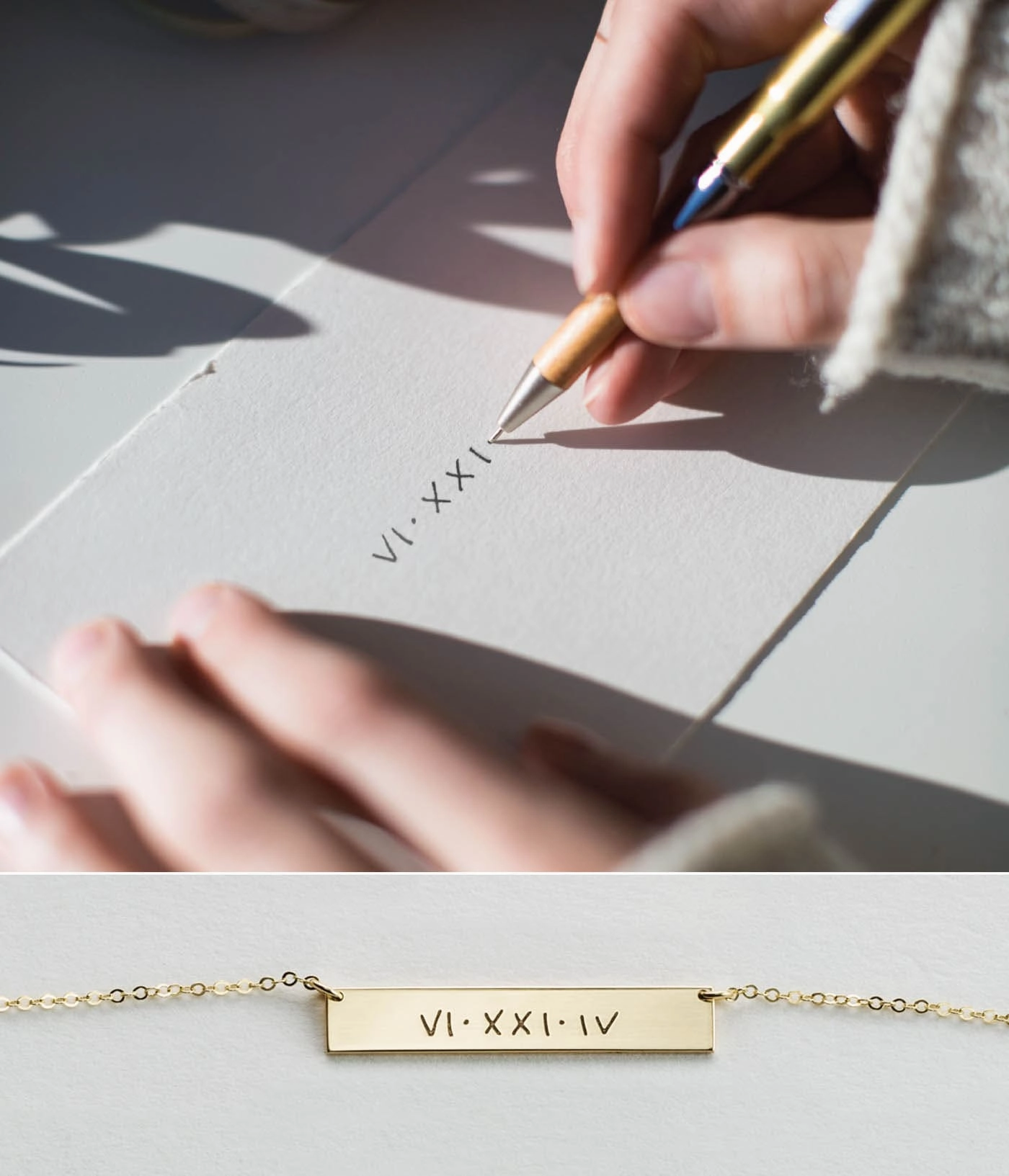 Modern Glow Handwriting Necklace