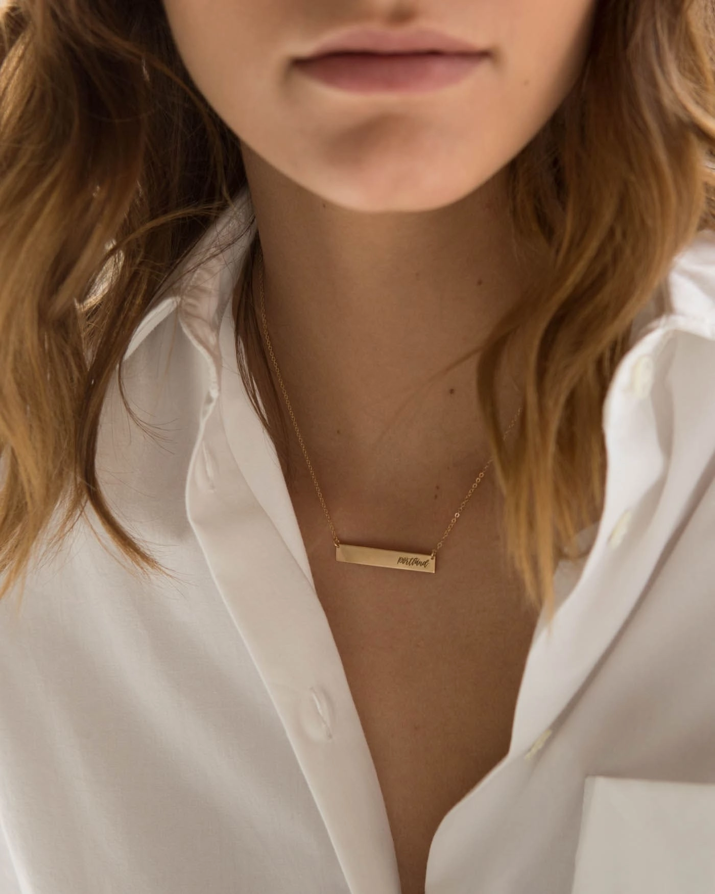 Handwriting Necklace Statement Layer