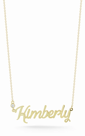 Subtle Shine Party Ready Handwritten Nameplate Necklace
